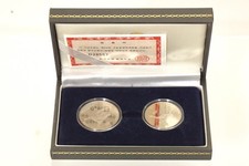 Seoul 1988 Olympiade 2er Münz Set, Judo, Tennis in Box