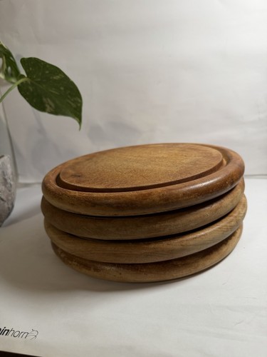Runde holz untersetzer bzw - holz-untersetzer,