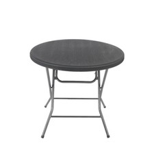 Gartentisch Glastisch Klapptisch Bistrotisch rund 80cm Ø Balkon Camping klappbar