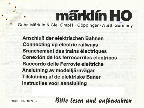 Märklin anschluß der - märklin,