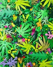 LEGO Pflanzenteile Blumen Bäume Blätter Sträucher Blüten - 100 Stück - NEU