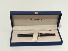 Waterman Hémisphère Tintenroller Matt Schwarz mit Chrom Zierleiste, feine Spitze