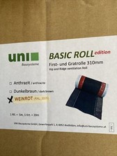 1 Palette UNI Basic Rolll Edition First- und Gratrolle 310 mm Weinrot RAL 3005