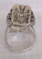 Siegelring,Wappenring 925 Silber Feines Wappen