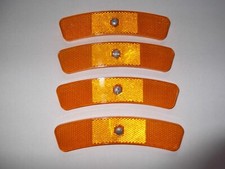4 H Mans Fahrrad Speichen Reflektoren TPL 90129 Orange gelb Retro Vintage