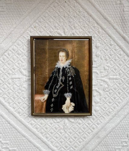 Antikes miniatur portrait - miniatur,