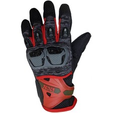 iXS MONTEVIDEO AIR S Herren Motorradhandschuhe Leder/Textil - schwarz grau rot