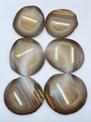 Achat scheiben untersetzer - 6x,