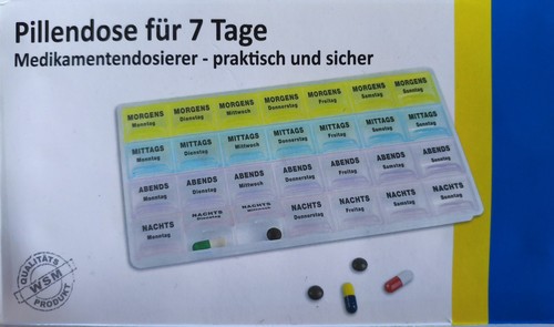 Tablettenbox tage morgens - tablettenbox,