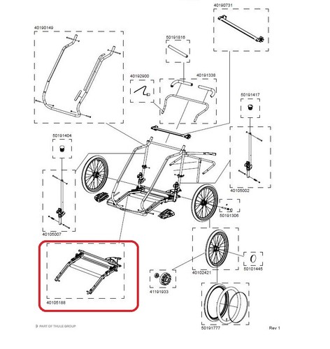 Thule unterer rahmen - rahmen, 12-