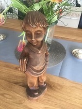 Bücherwurm. Geschnitzte Holzfigur aus Tirol, mindestens 30 Jahre alt