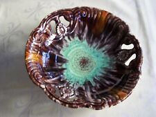 Schale Keramik 50er Jahre - Germany 548 - rund mit Durchbrüchen Ø  28,5 cm