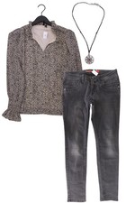 Damenmode Outfit Größe L mit Langarmbluse in Gr. L und Halskette
