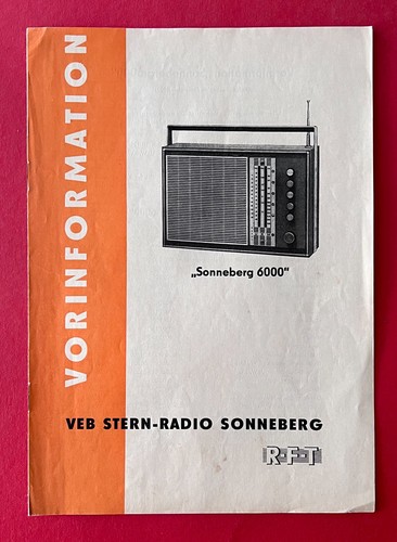 Ddr vorinformation rft 1968 - vorinformation, um