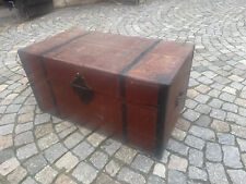 12/7/1224  Truhe Flachdeckeltruhe Reisekoffer Holzkiste Couchtisch
