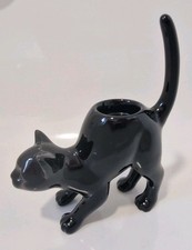 Schwarz Keramik Katze Teelicht