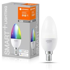 Ledvance LED Smart+ Kerze 4,9W = 40W E14 opal RGBW 2700K-6500K Dimmbar App WiFi