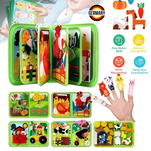 Montessori quiet book aus filz - book,