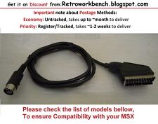 Philips Videopac G7200 G7400 VG5000 MSX VG8020/19 8Pin RGB A/V Scart Cable 1.2m