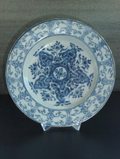 Antik 17.-18.Jh Kangxi Chinesischer Porzellan Teller Lotusrand China rar