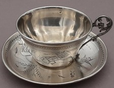 Jugendstil Tasse 950er Silber