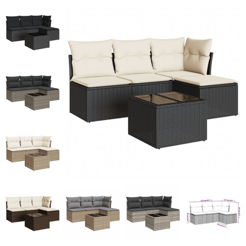 Polyrattan sofagarnitur lounge - sofagarnitur,