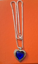Titanic Halskette mit Herzmotiv des Ozeans, blauer Kristall mit Herzschatulle