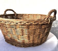 Robuster Korb Weide Weidenkorb Holzkorb Kaminholz Brennholz Erntekorb rund 