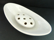 Vintage 60er Jahre Blumensteckschale Keramik Craquele IKEBANA