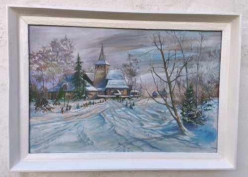 ölgemälde winterlandschaft - Ölgemälde,