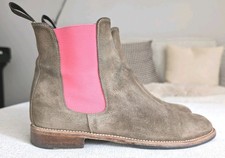SCAROSSO Stiefeletten Chelsea Boots  Gr.40 Beige Pink Wildleder gut erhalten 