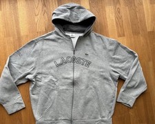 Lacoste Zip-Hoodie Sweatshirt Größe 8 XL grau