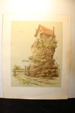 alter Druck Farbblatt Bild