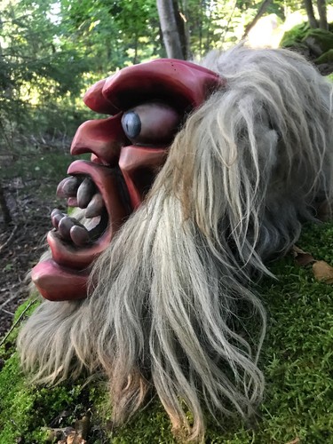 Krampus maske holz - maske,