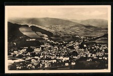 Freiwaldau im Altvatergebirge, Gesamtansicht mit Bergen, Ansichtskarte 