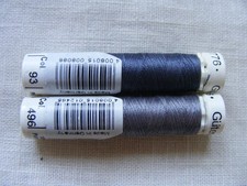 Nähgarn Gütermann Garn Konvolut 2 Rollen grau 496 93 Allesnäher Polyester Set