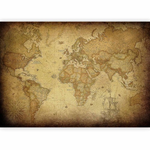 Weltkarte vintage kontinente - weltkarte,