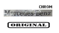1X ORIGINAL " MERCEDES - BENZ " SCHRIFTZUG EMBLEM CHROM A6128170816 SELBSKLEBEND