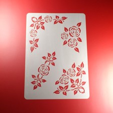 A4 Schablone Rose Blätter