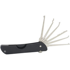 Portable lock pick set in