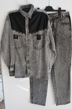 Herren-Jeansanzug, Gr: 50, Farbe: schwarzer Schneejeansanzug aus den 80er DDR