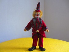 Clown Puppe Porzellan flexibel sitzend und stehend