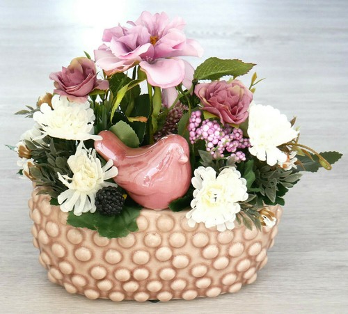 Blumengesteck altrosa weiß