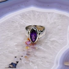 Amethyst Ring, 925er Silber, Edelsteinring (23449), Edelsteinschmuck