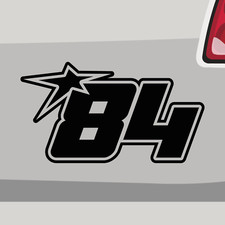 Aufkleber Startnummer 84 Race Motorsport Sticker Kleber Auto Motorrad Track Race