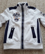 NEU ORIGINAL CAMP DAVID BLUE DEPT. JACKE Gr.L SWEATJACKE WEIß