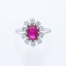 Antik Brillanten Rubin Ring