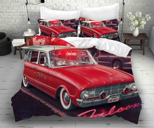 Auto retro rot quilt cover - rot,
