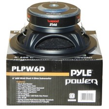 1 Subwoofer Pyle PLPW6D Plpw 6D 165 MM 600 Watt Max Dual Voice Spule Ab 4 Ohm