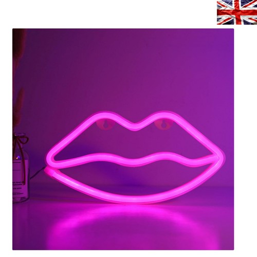 Art deco neon lip wandleuchte - art,